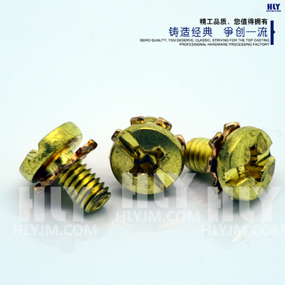 十一字槽盘头螺钉、带外齿垫圈组合件