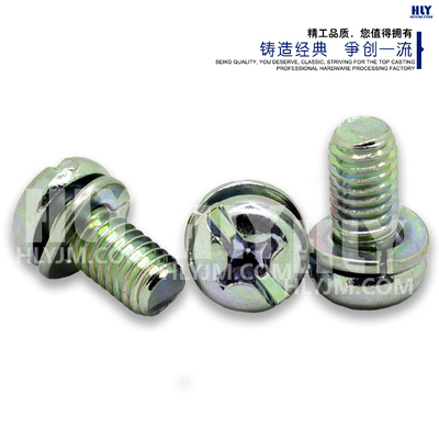 组合螺丝 十字槽盘头螺钉和弹簧垫圈